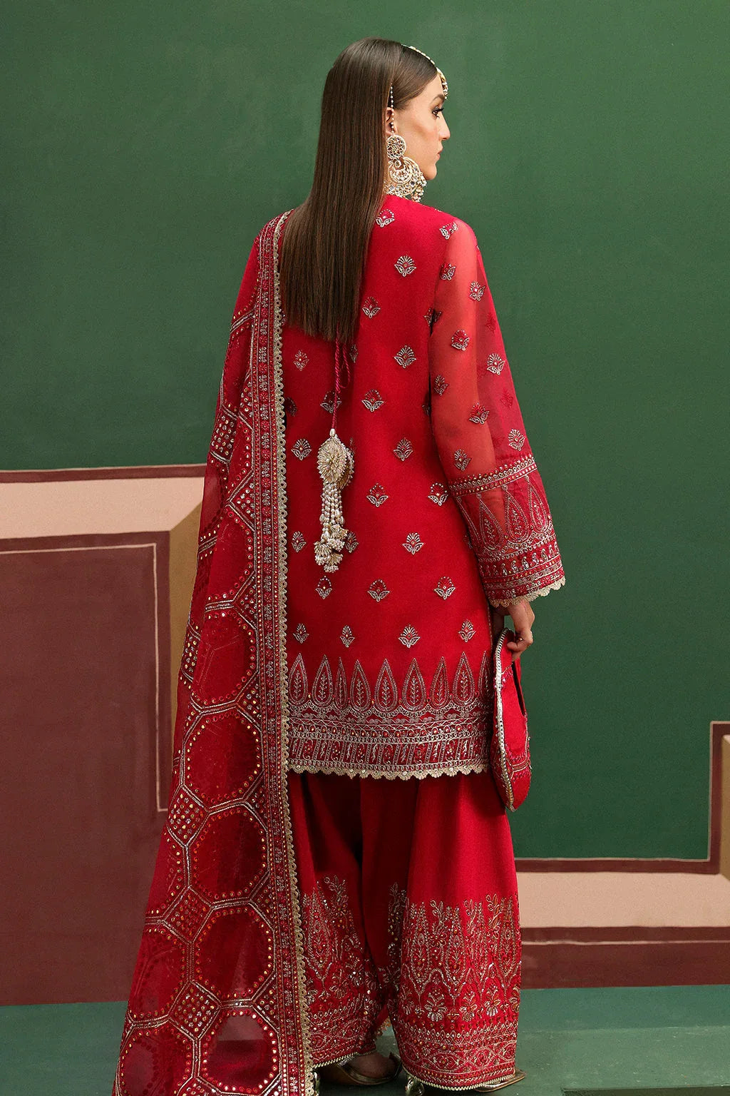 Afrozeh Shehnai Wedding Formal 3Pc Suit AFS-24-04 Hoor - Aqsa Fabrics