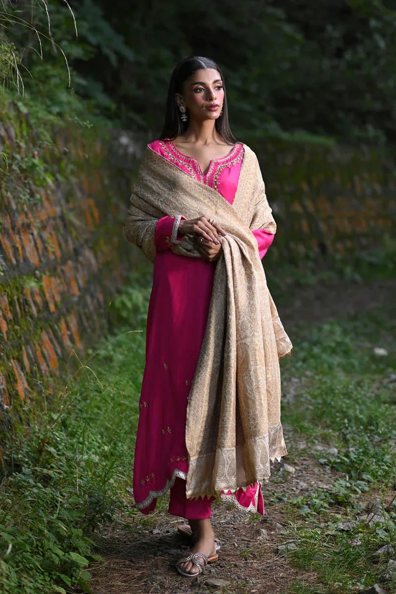 Hue Pret | Farasha Luxury Pret | Fuchsia - Aqsa Fabrics
