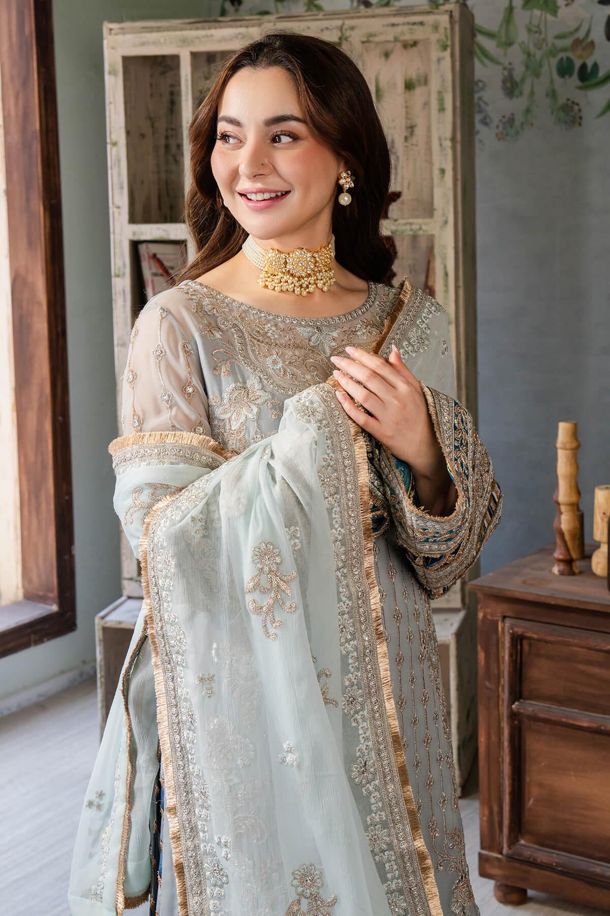 Imrozia Premium | Naina Chiffon | I-190 Rumman - Aqsa Fabrics