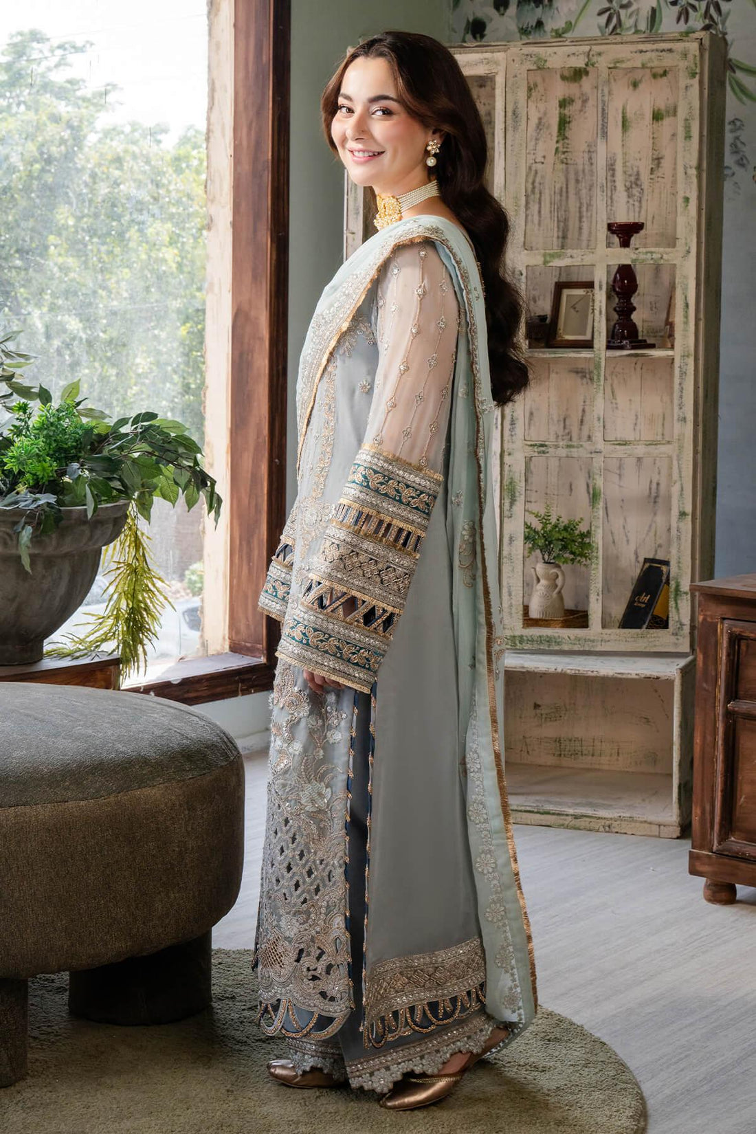 Imrozia Premium | Naina Chiffon | I-190 Rumman - Aqsa Fabrics