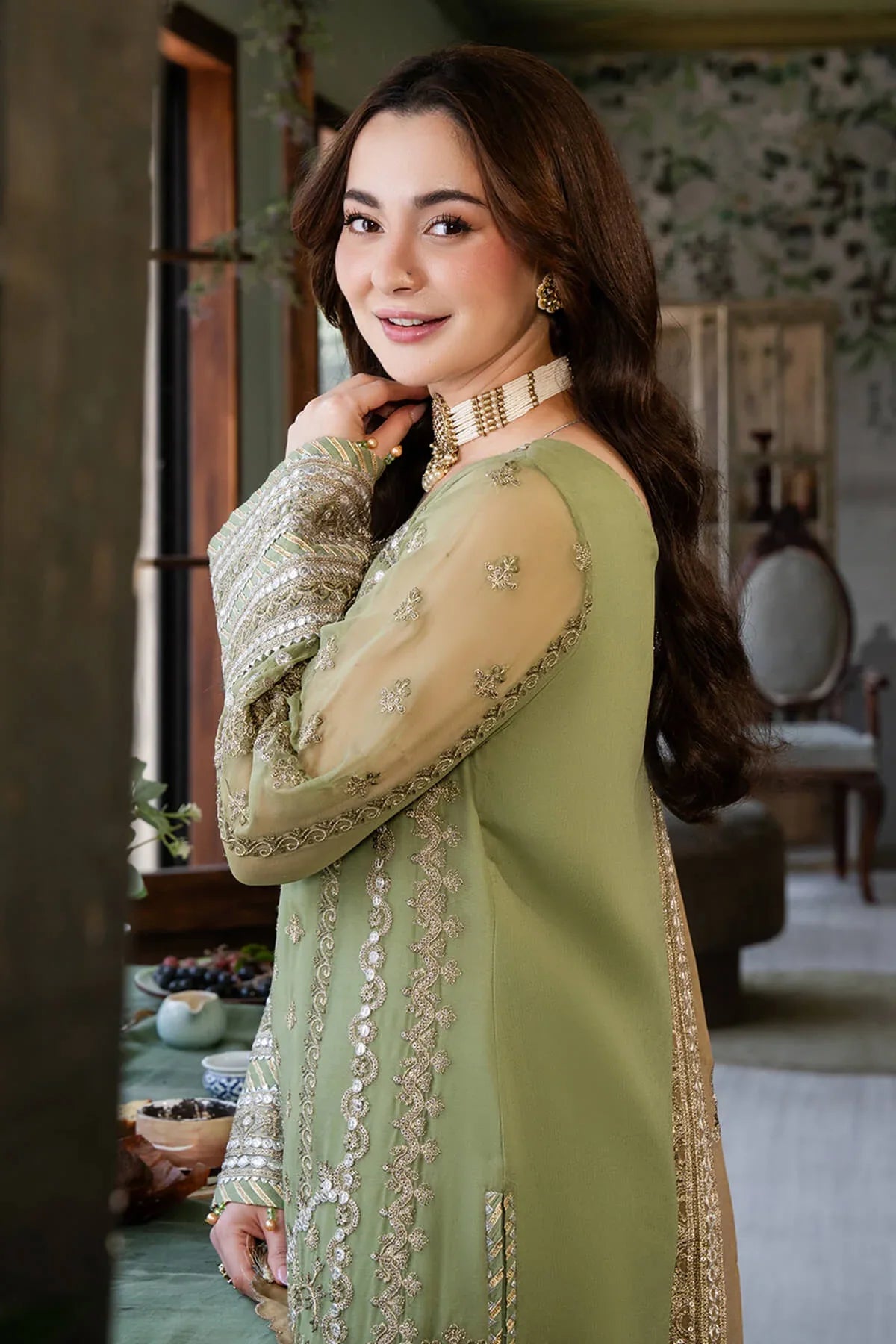 Imrozia Premium | Naina Chiffon | I-191 Aabia - Aqsa Fabrics