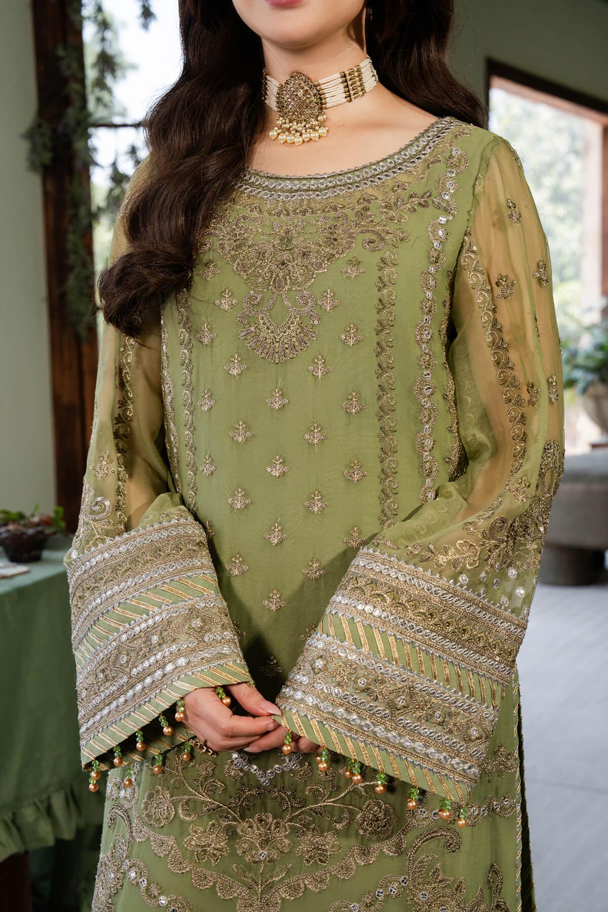 Imrozia Premium | Naina Chiffon | I-191 Aabia - Aqsa Fabrics