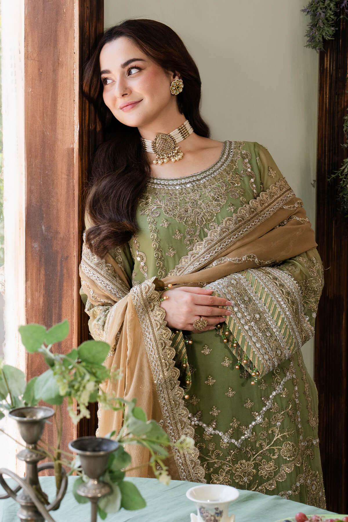 Imrozia Premium | Naina Chiffon | I-191 Aabia - Aqsa Fabrics