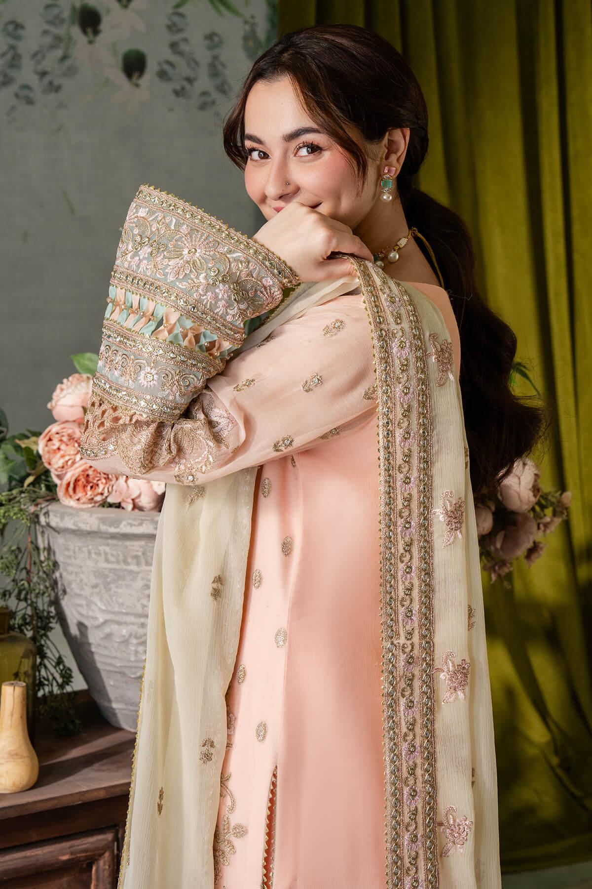 Imrozia Premium | Naina Chiffon | I-193 Kashud - Aqsa Fabrics