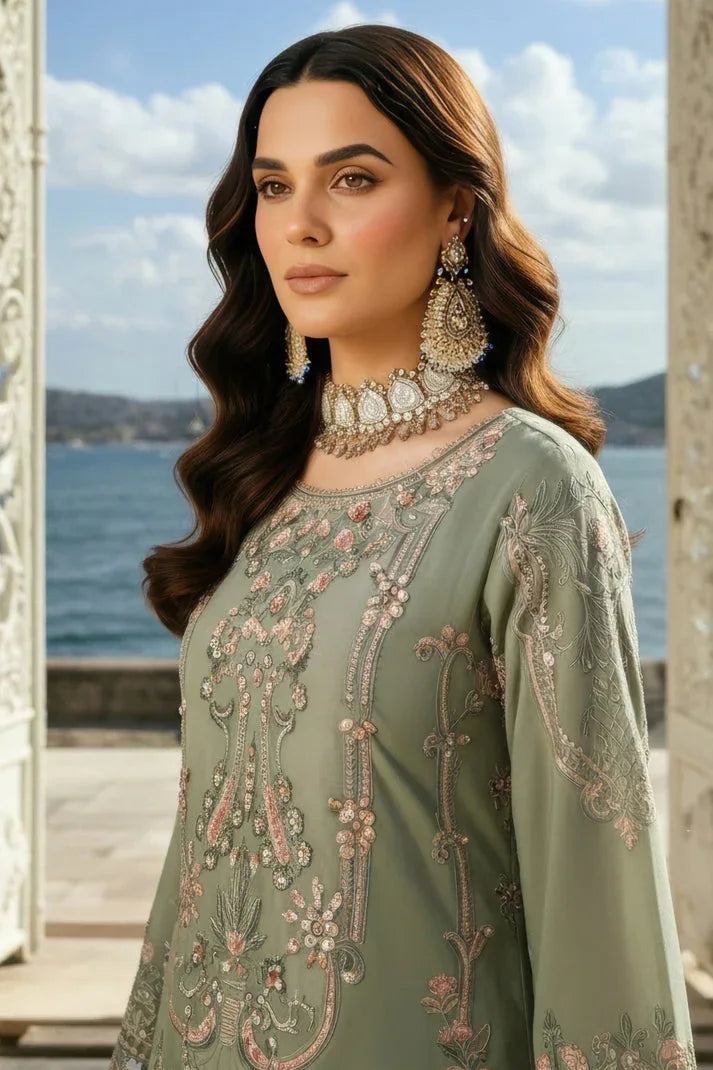 Imrozia Premium | Mehr e Mah | I-245 Dilara Sultan - Aqsa Fabrics