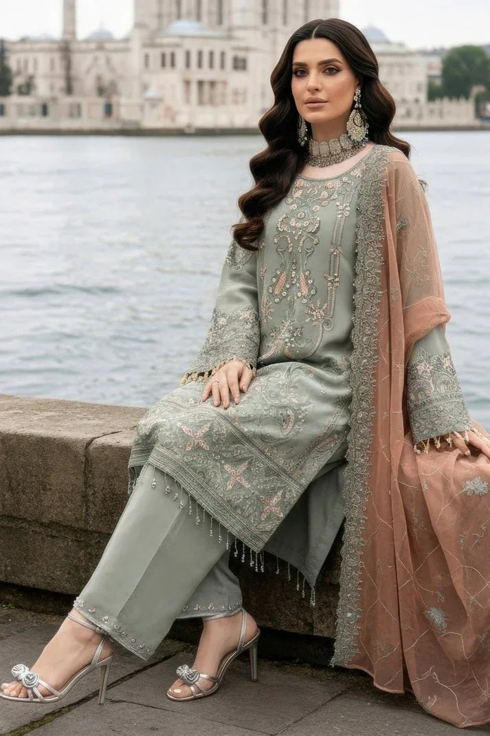 Imrozia Premium | Mehr e Mah | I-245 Dilara Sultan - Aqsa Fabrics