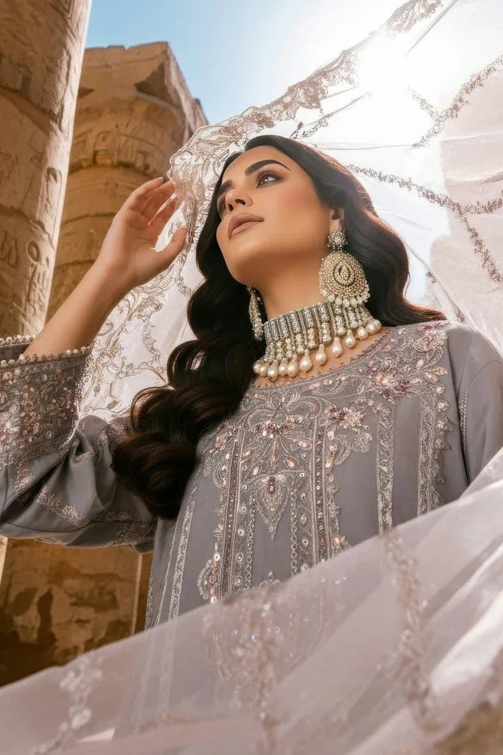 Imrozia Premium | Mehr e Mah | I-246 Lalezar - Aqsa Fabrics