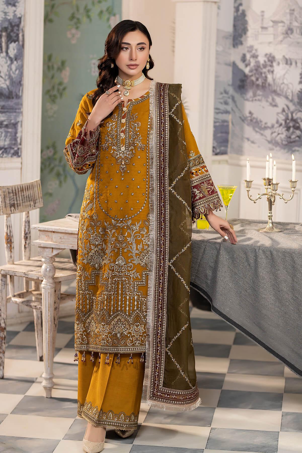 Imrozia Premium | Baad e Saba Pret Luxury Eid Collection | I.P-38 Sargoshiyan - Aqsa Fabrics