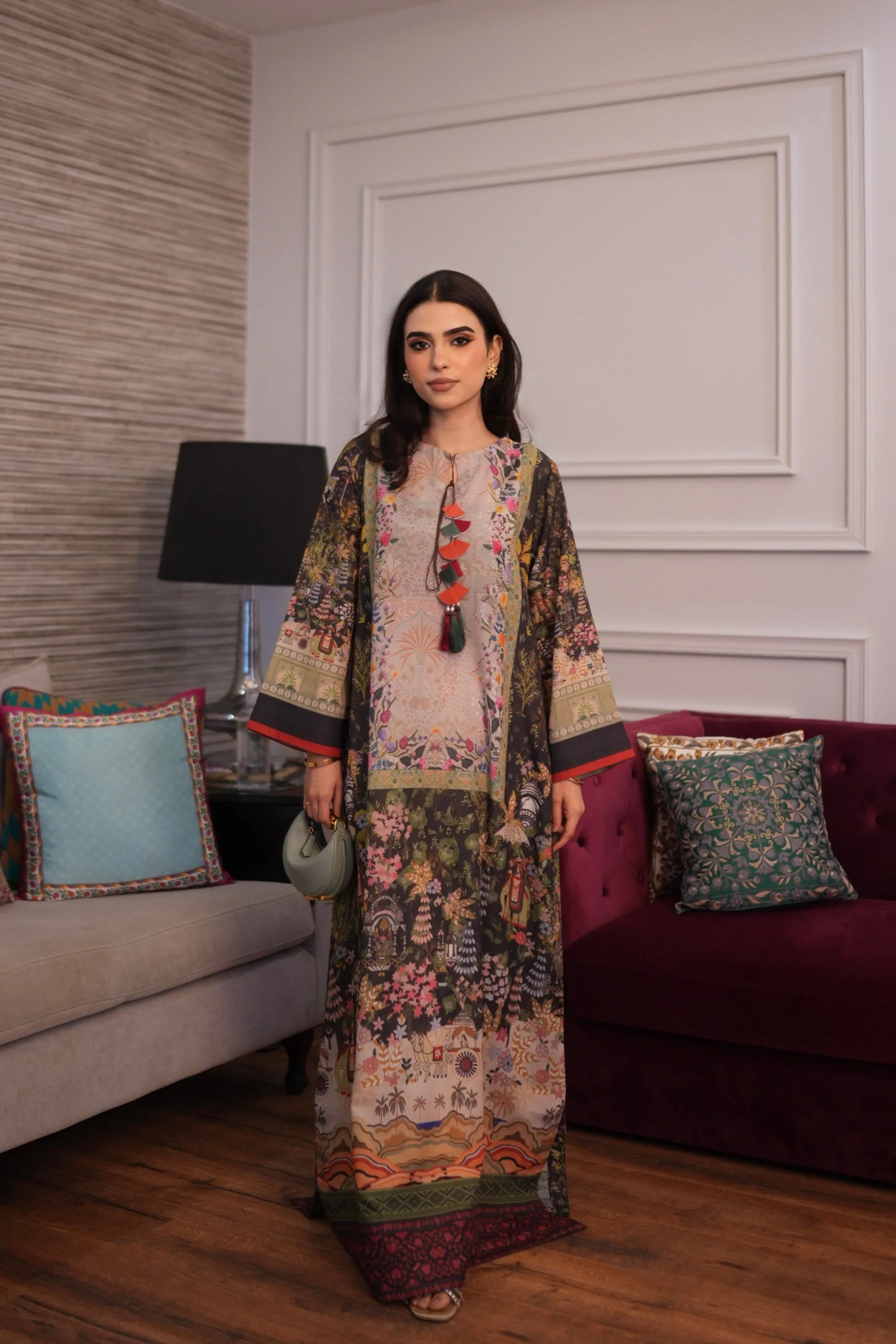 Muntaha | Luxury Kaftans | Zarvaan - Aqsa Fabrics