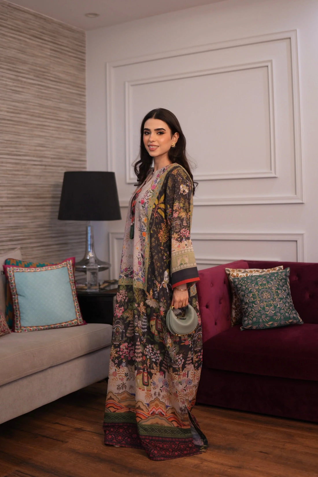 Muntaha | Luxury Kaftans | Zarvaan - Aqsa Fabrics