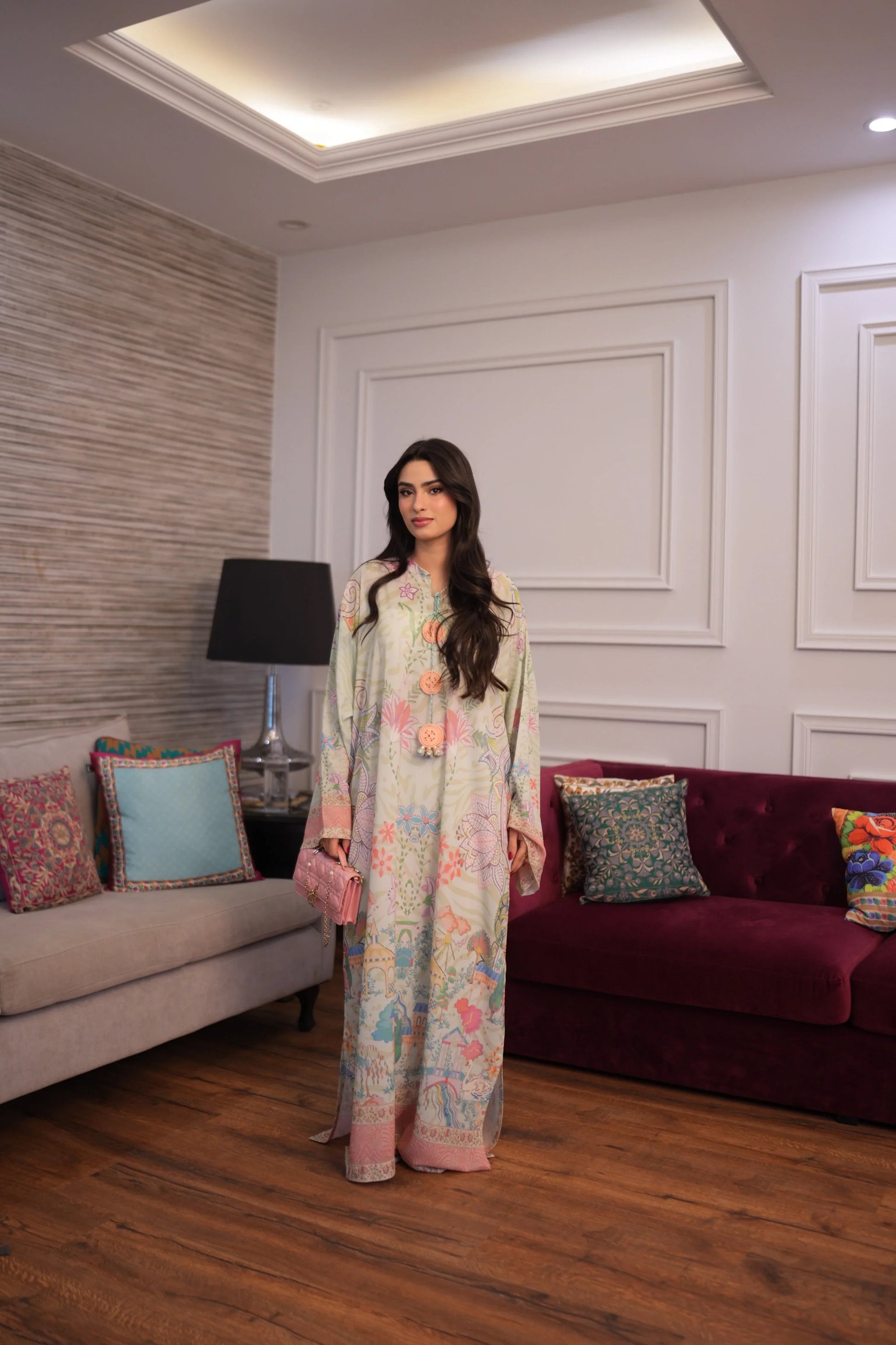 Muntaha | Luxury Kaftans | Sohaira - Aqsa Fabrics