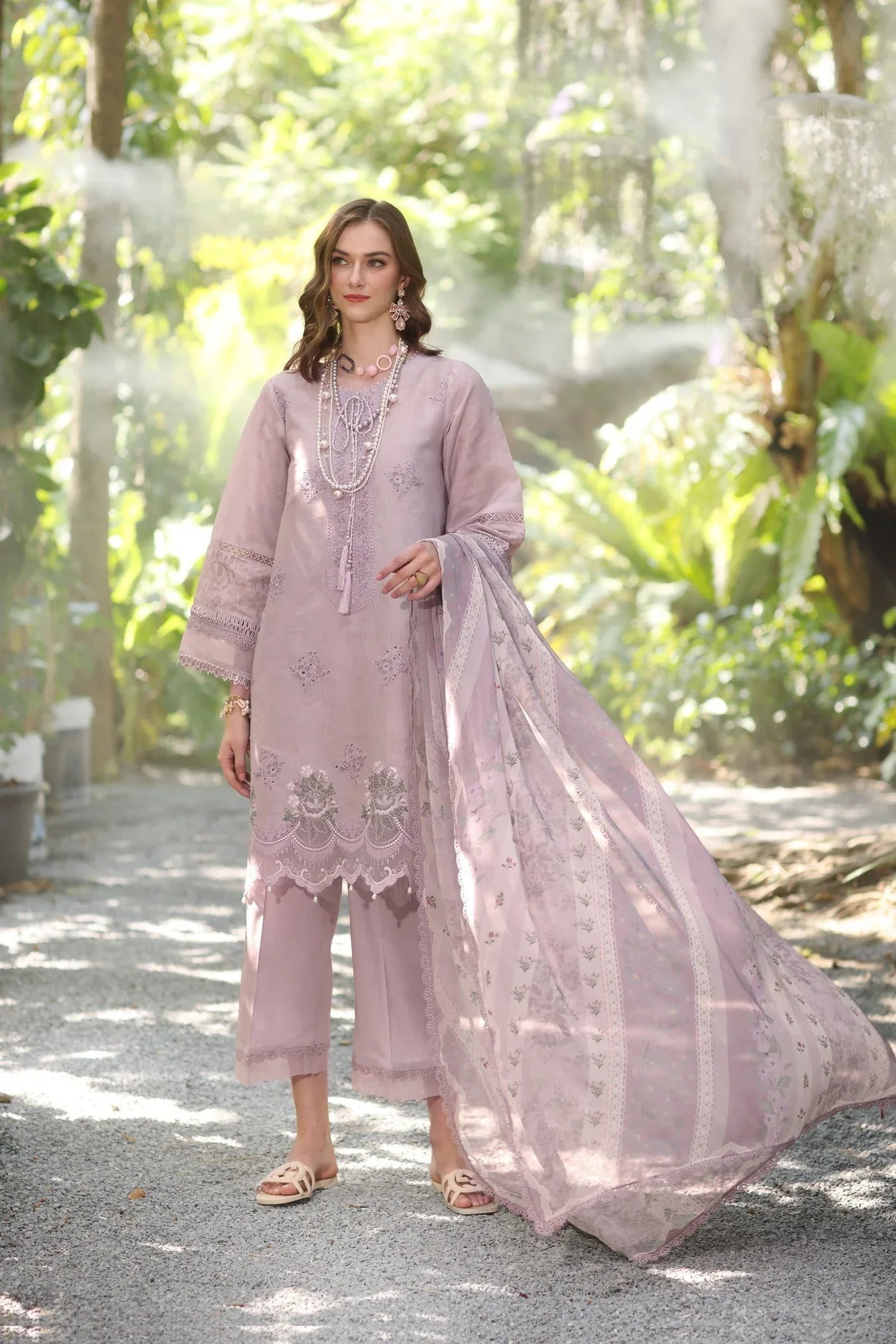 Noor by Saadia Asad | Eid Luxe Printedkari | D6-B - Aqsa Fabrics