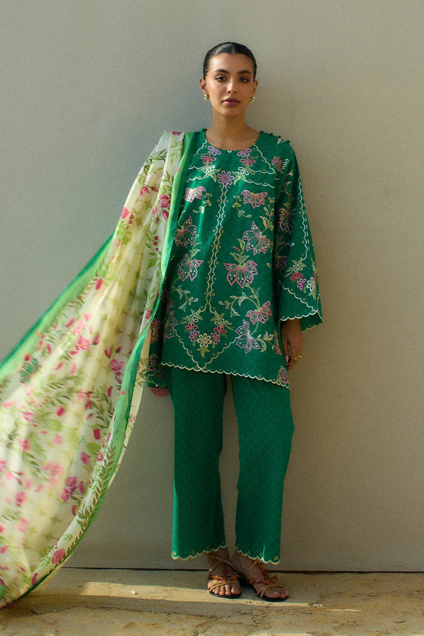 Sania Maskatiya | Luxury Lawn 25 | Jehan (B) - Aqsa Fabrics