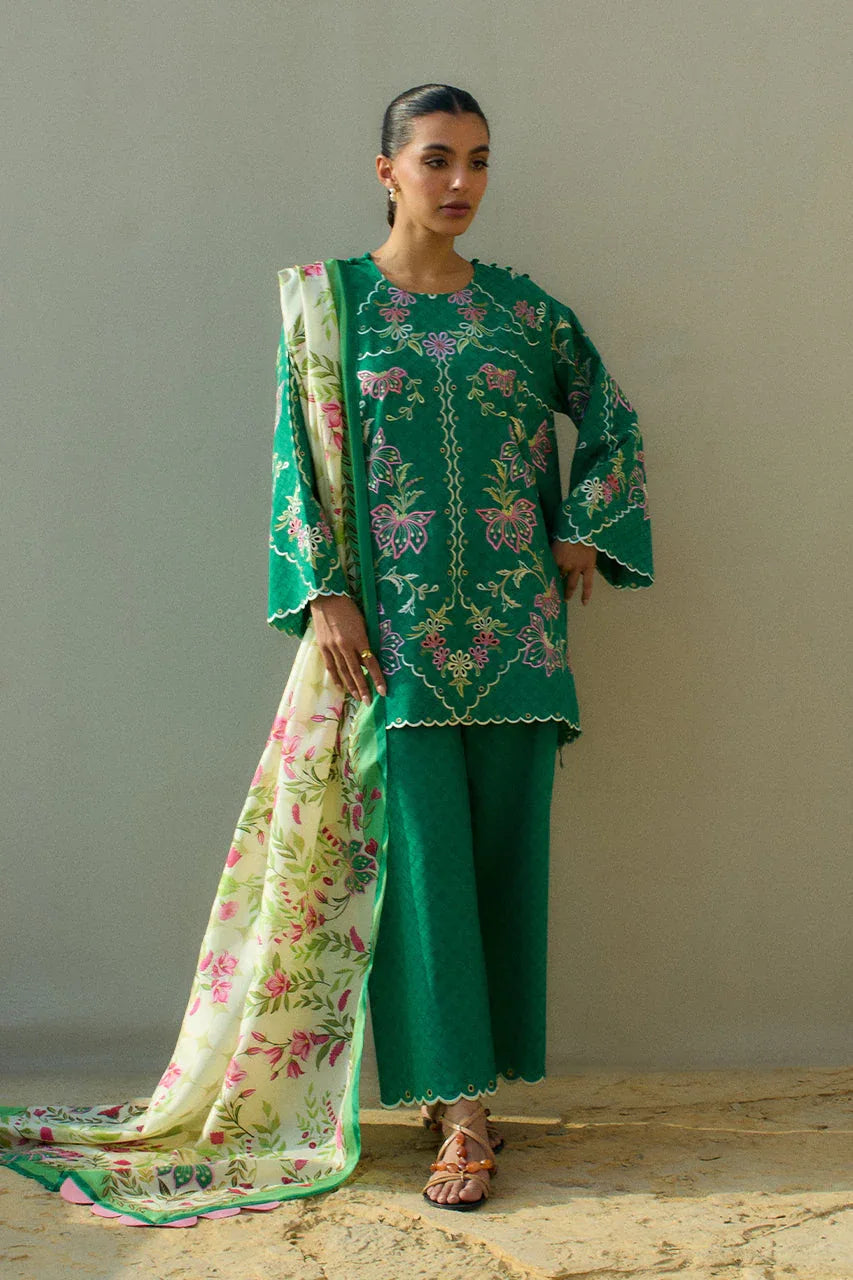Sania Maskatiya | Luxury Lawn 25 | Jehan (B) - Aqsa Fabrics