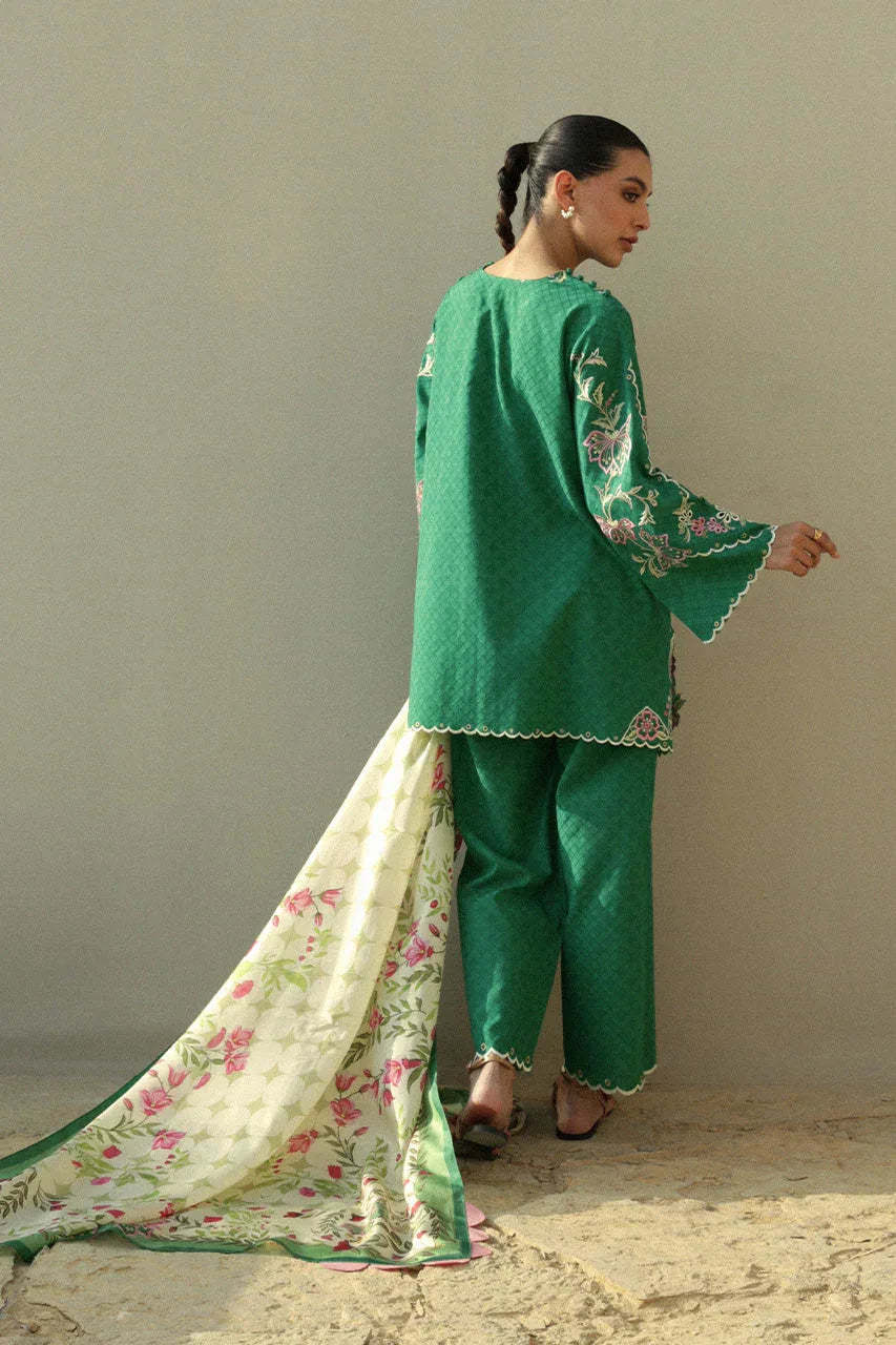 Sania Maskatiya | Luxury Lawn 25 | Jehan (B) - Aqsa Fabrics