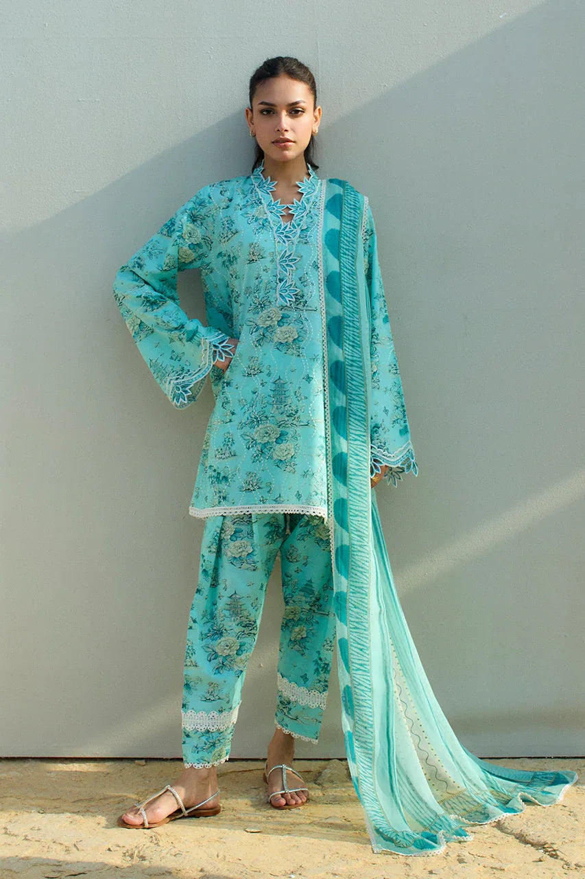 Sania Maskatiya | Luxury Lawn 25 | Myra (B) - Aqsa Fabrics