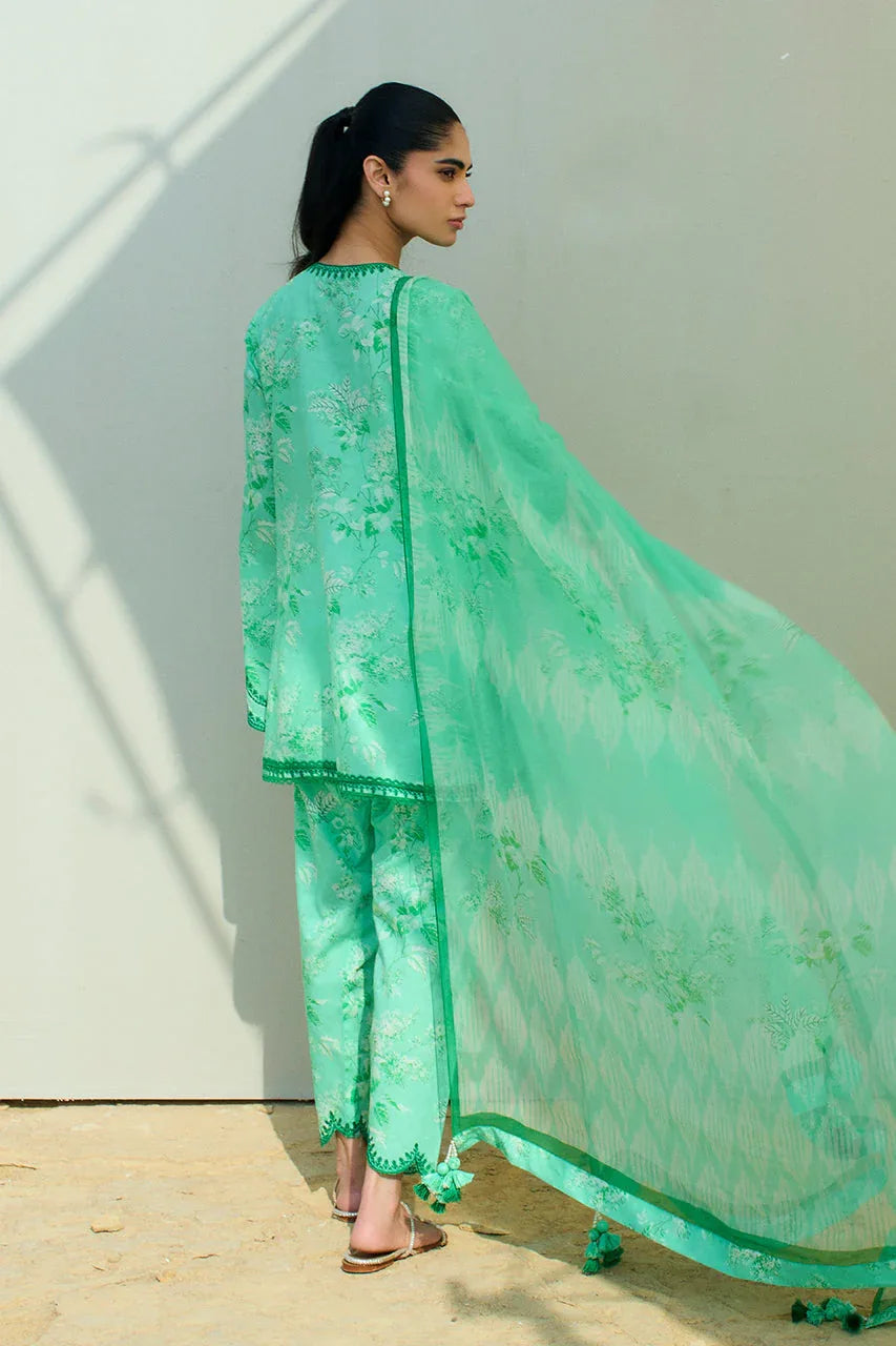 Sania Maskatiya | Luxury Lawn 25 | Azur (B) - Aqsa Fabrics