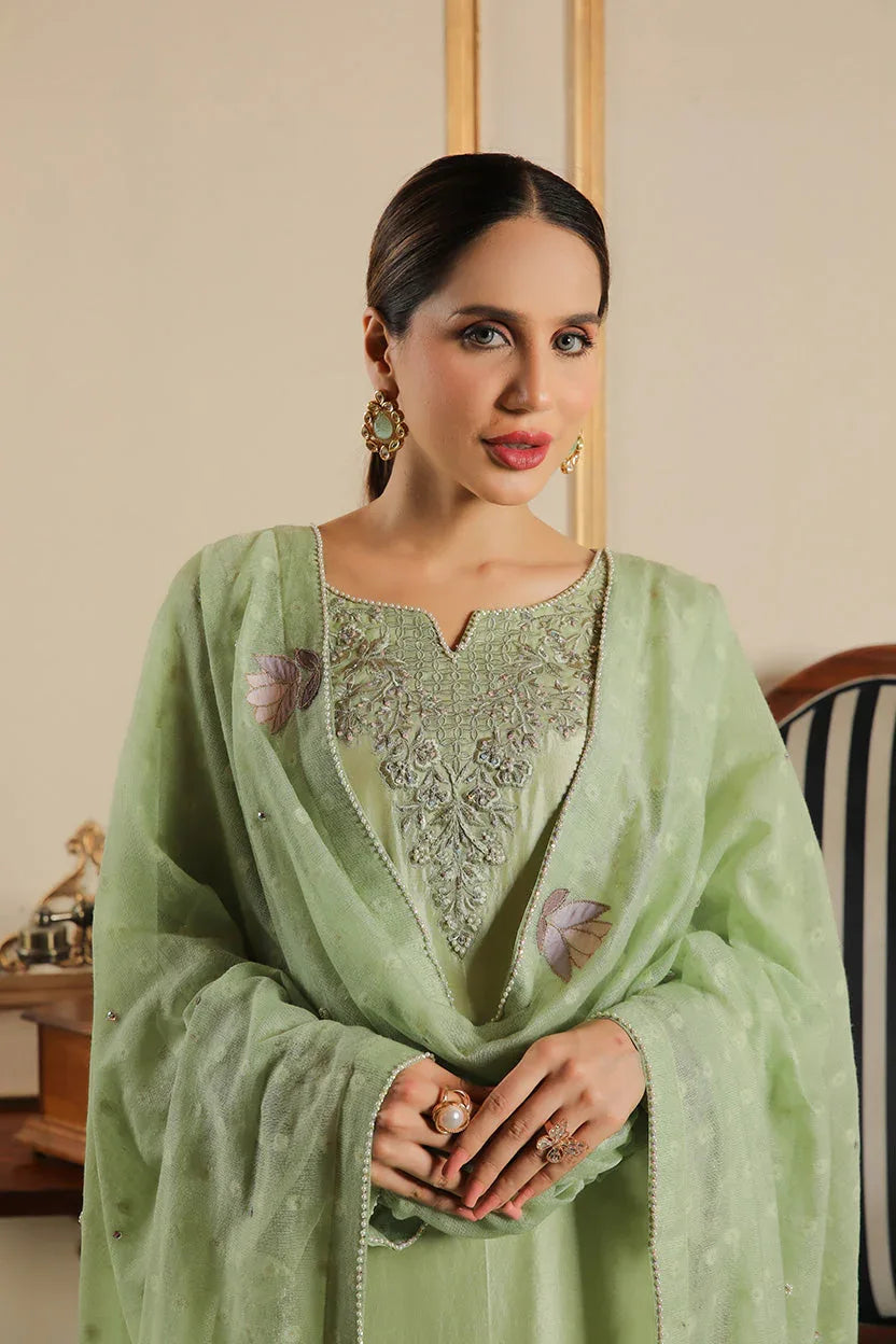 Muntaha | Baad e Saba | Zoya  Pistachio - Aqsa Fabrics