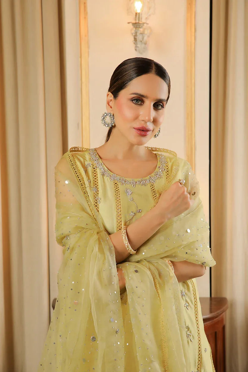 Muntaha | Baad e Saba | Kyra  Lime - Aqsa Fabrics