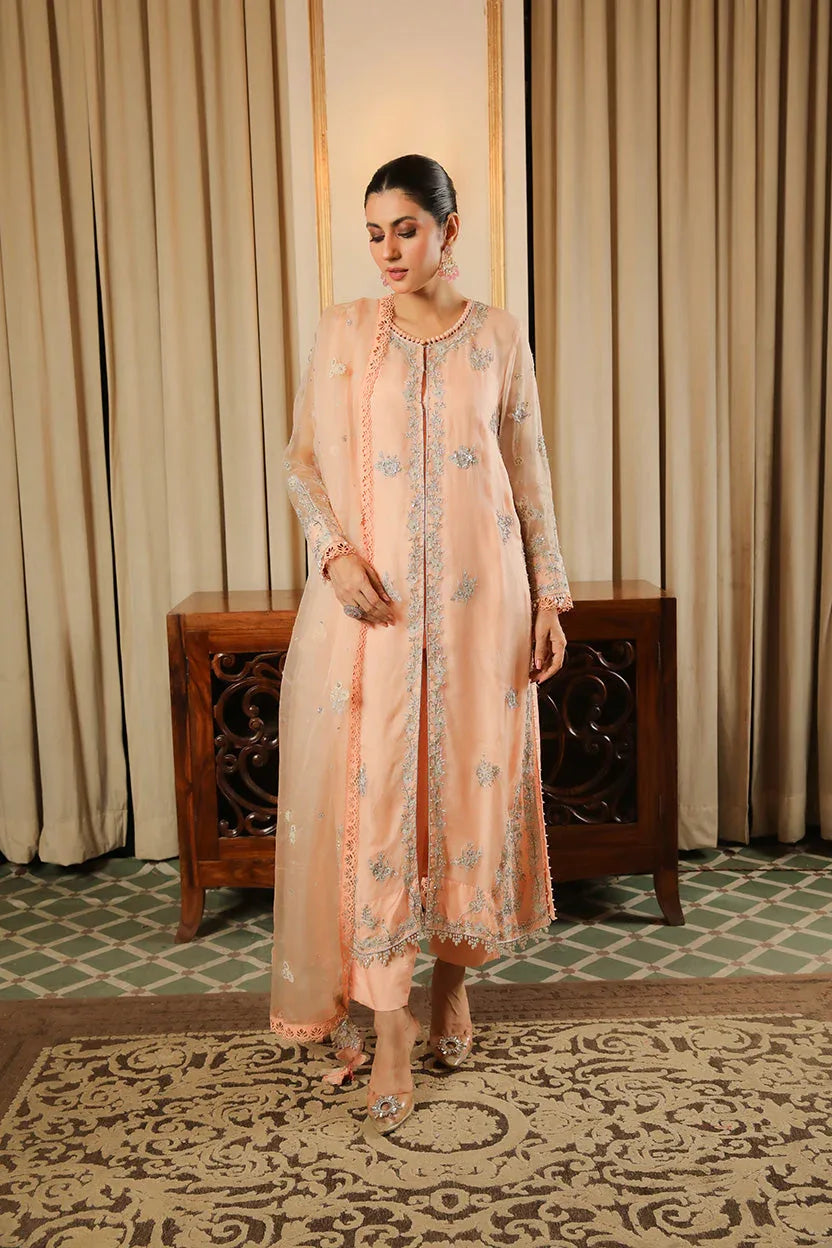Muntaha | Baad e Saba | Kiara - Peach - Aqsa Fabrics