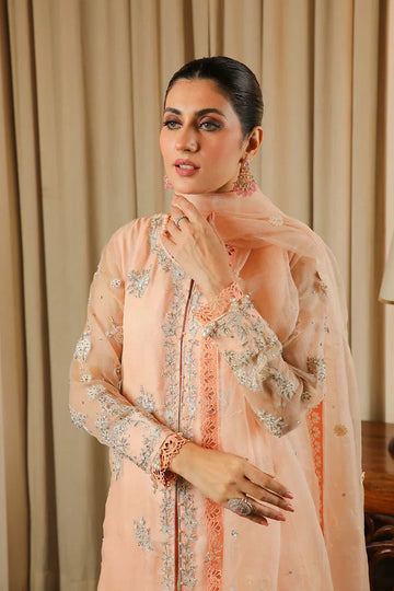 Muntaha | Baad e Saba | Kiara - Peach - Aqsa Fabrics