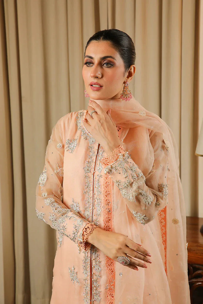 Muntaha | Baad e Saba | Kiara - Peach - Aqsa Fabrics