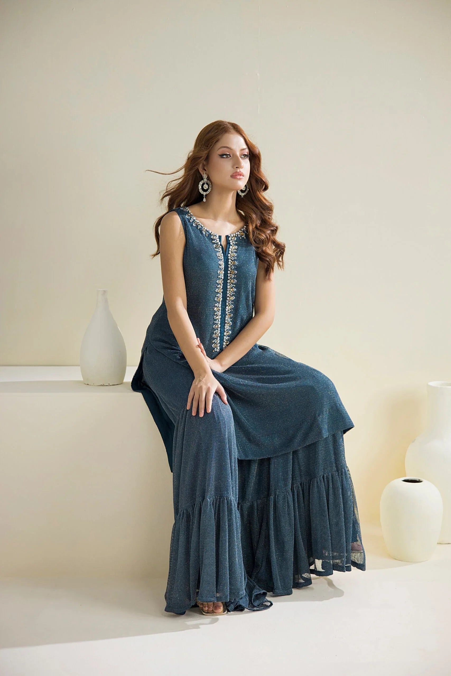 Farhat Jahan | Luxury Pret | Camille - Aqsa Fabrics