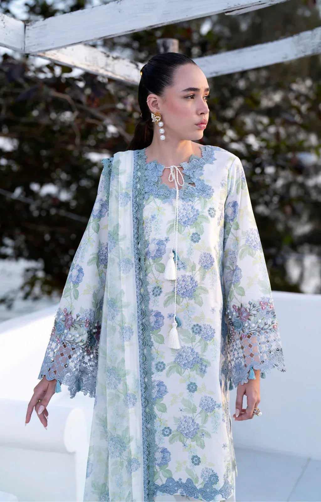 AJR Couture | Printakari Lawn 25 | Isle - Aqsa Fabrics
