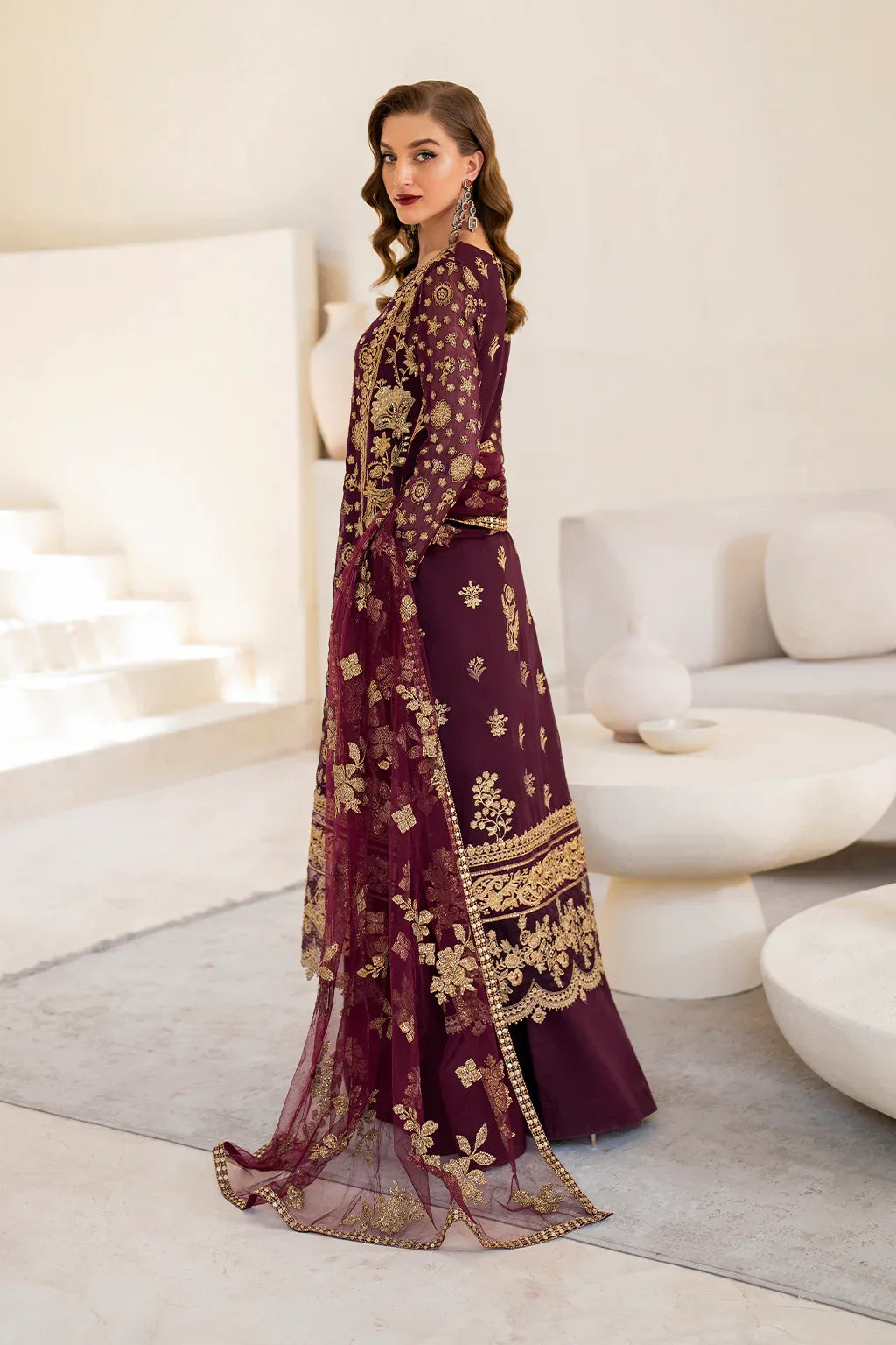 IZNIK Chinon Vol-02 Embroidered Chiffon 3Pc Suit CC-42 - Aqsa Fabrics