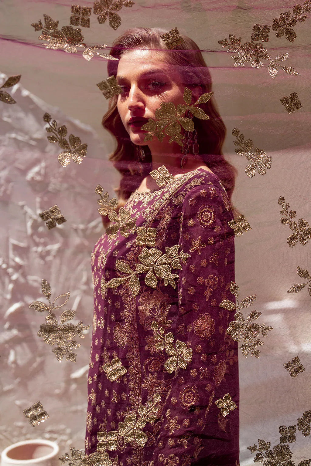 IZNIK Chinon Vol-02 Embroidered Chiffon 3Pc Suit CC-42 - Aqsa Fabrics