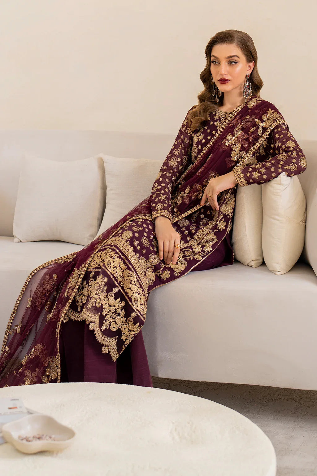 IZNIK Chinon Vol-02 Embroidered Chiffon 3Pc Suit CC-42 - Aqsa Fabrics