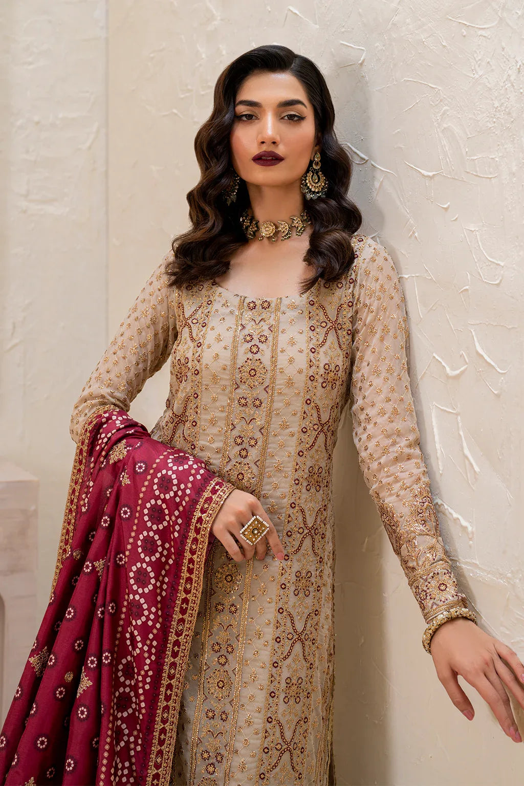 IZNIK Chinon Vol-02 Embroidered Chiffon 3Pc Suit CC-44 - Aqsa Fabrics