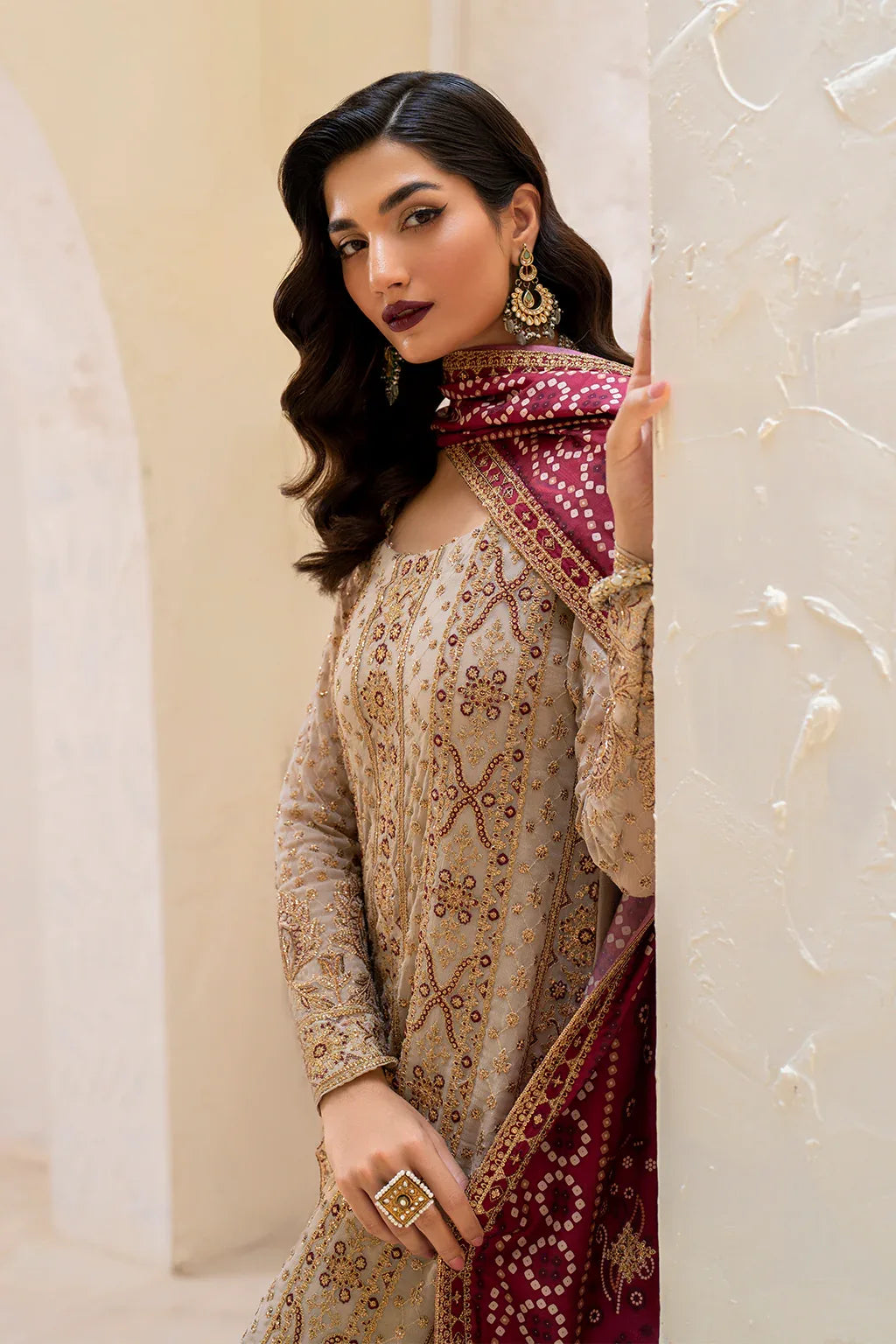 IZNIK Chinon Vol-02 Embroidered Chiffon 3Pc Suit CC-44 - Aqsa Fabrics