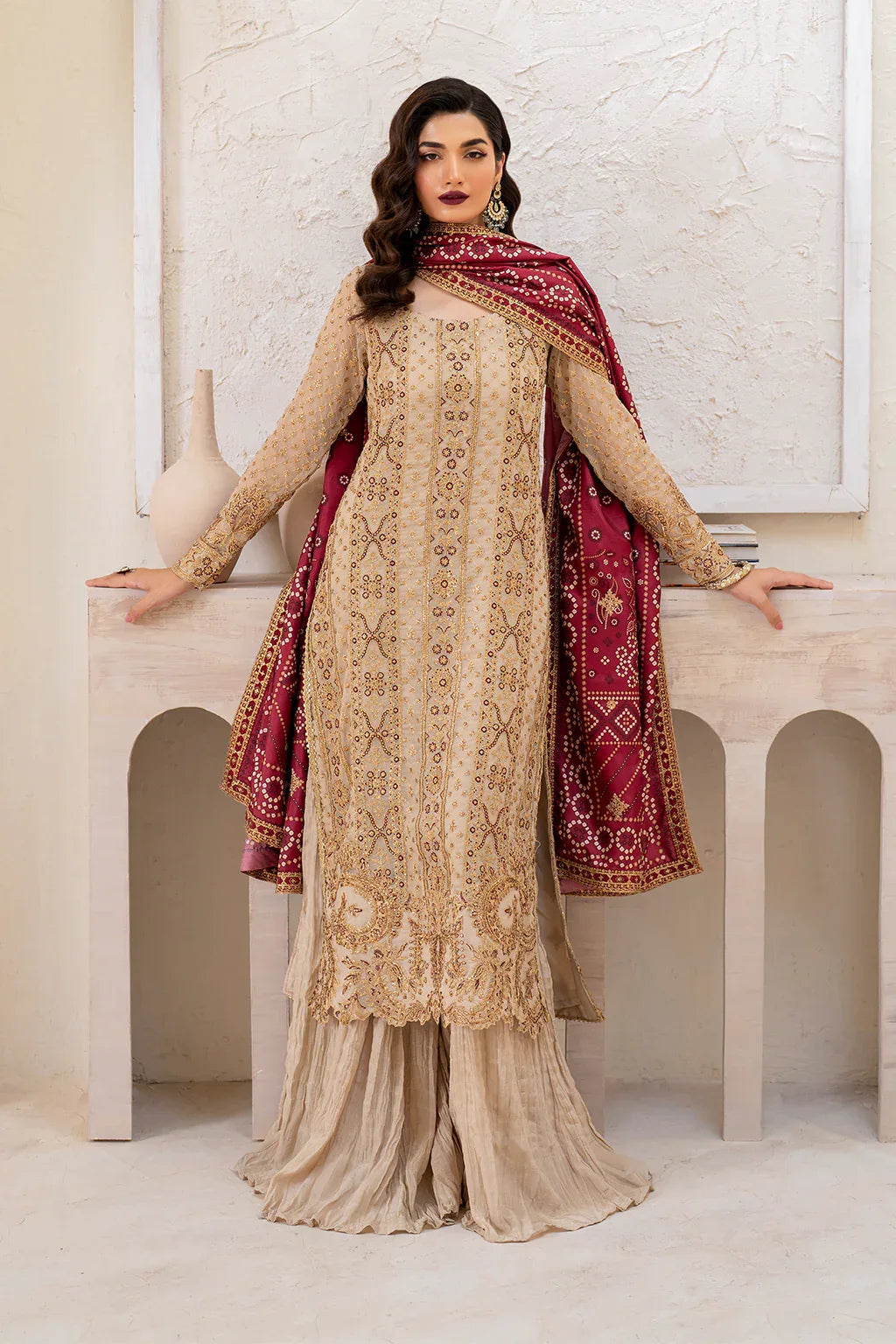 IZNIK Chinon Vol-02 Embroidered Chiffon 3Pc Suit CC-44 - Aqsa Fabrics
