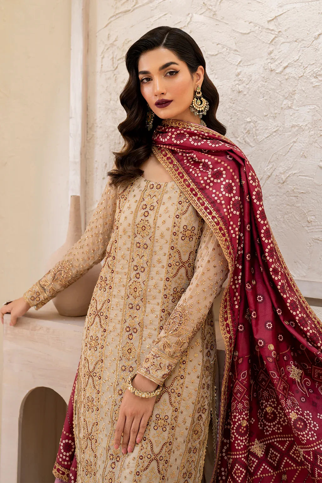 IZNIK Chinon Vol-02 Embroidered Chiffon 3Pc Suit CC-44 - Aqsa Fabrics