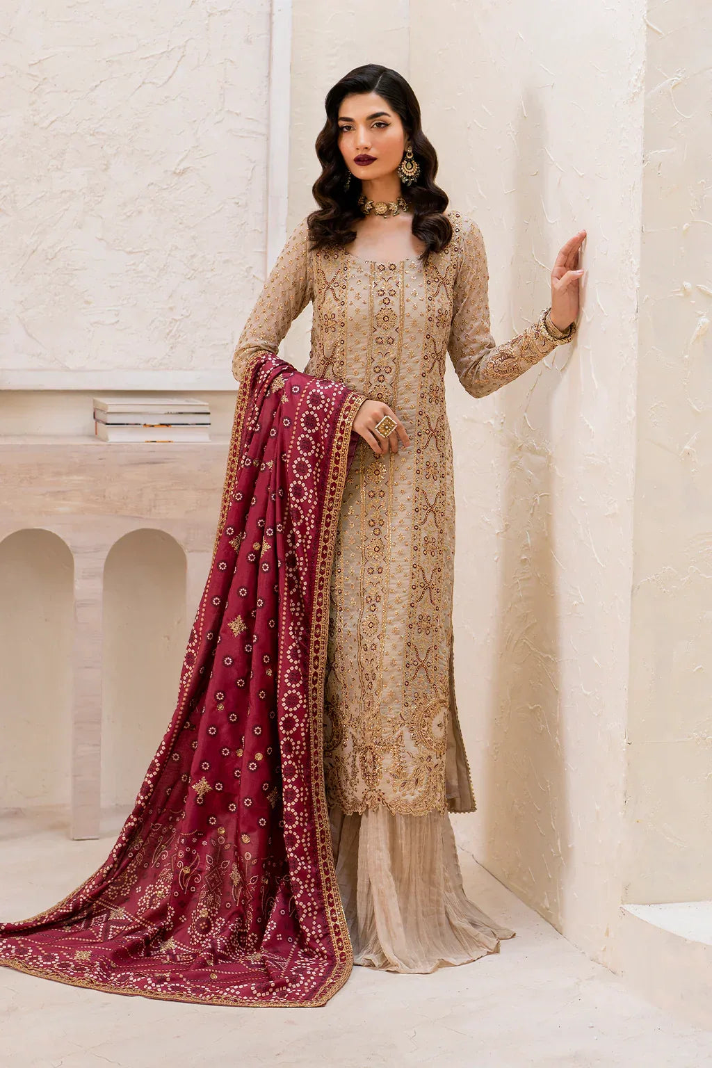 IZNIK Chinon Vol-02 Embroidered Chiffon 3Pc Suit CC-44 - Aqsa Fabrics