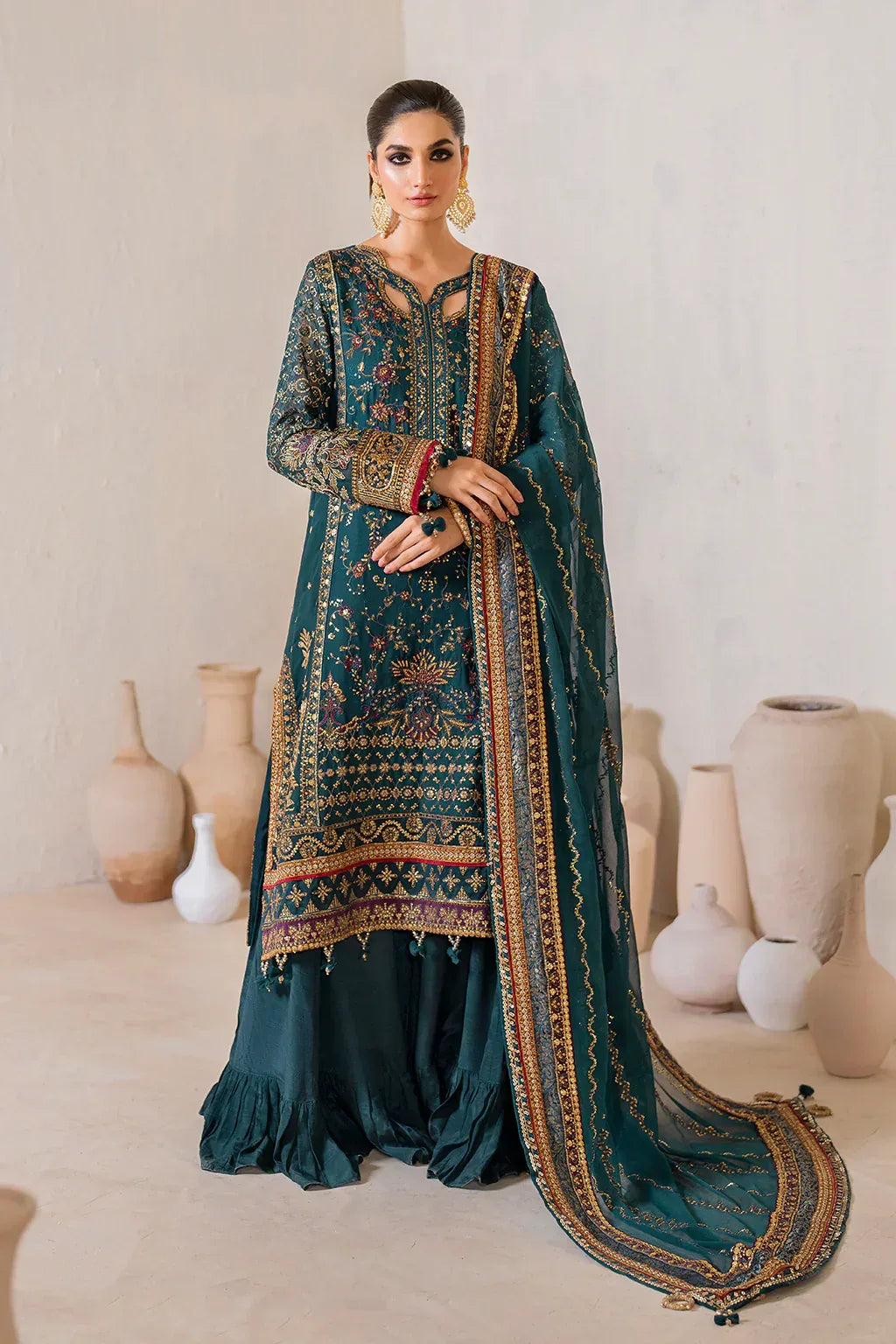 IZNIK Chinon Vol-02 Embroidered Chiffon 3Pc Suit CC-46 - Aqsa Fabrics