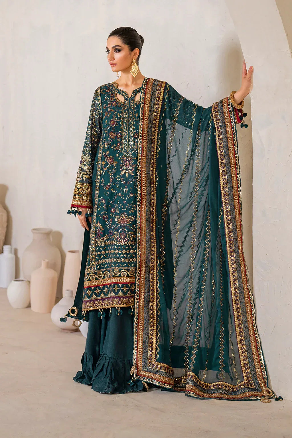 IZNIK Chinon Vol-02 Embroidered Chiffon 3Pc Suit CC-46 - Aqsa Fabrics