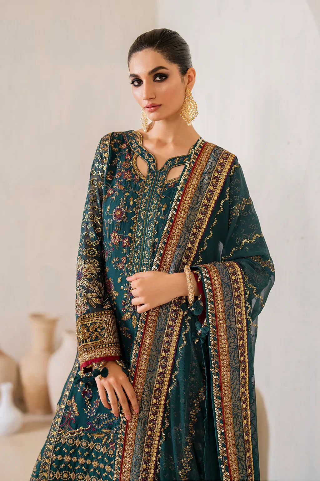 IZNIK Chinon Vol-02 Embroidered Chiffon 3Pc Suit CC-46 - Aqsa Fabrics