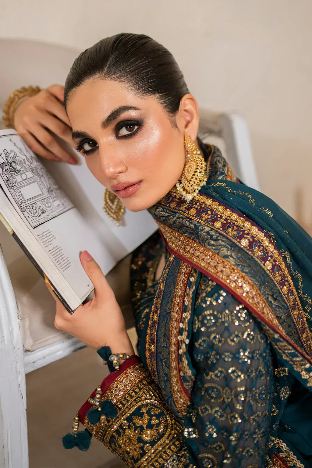 IZNIK Chinon Vol-02 Embroidered Chiffon 3Pc Suit CC-46 - Aqsa Fabrics