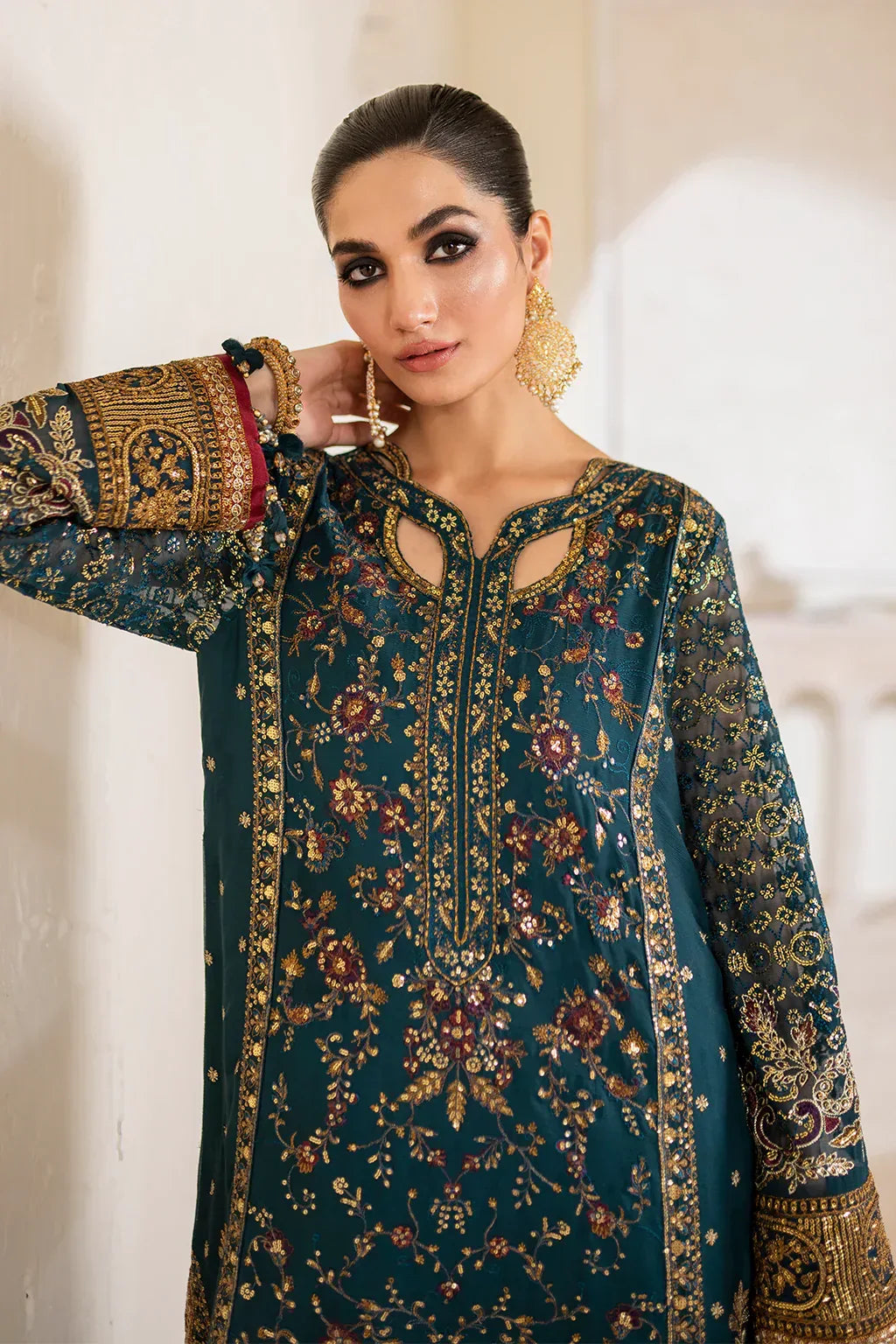 IZNIK Chinon Vol-02 Embroidered Chiffon 3Pc Suit CC-46 - Aqsa Fabrics