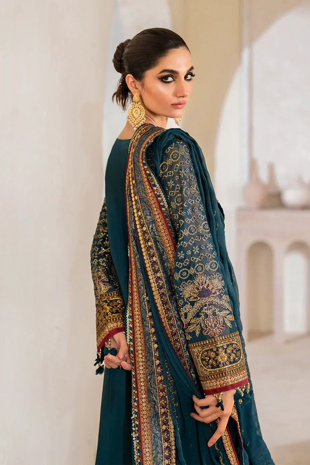 IZNIK Chinon Vol-02 Embroidered Chiffon 3Pc Suit CC-46 - Aqsa Fabrics