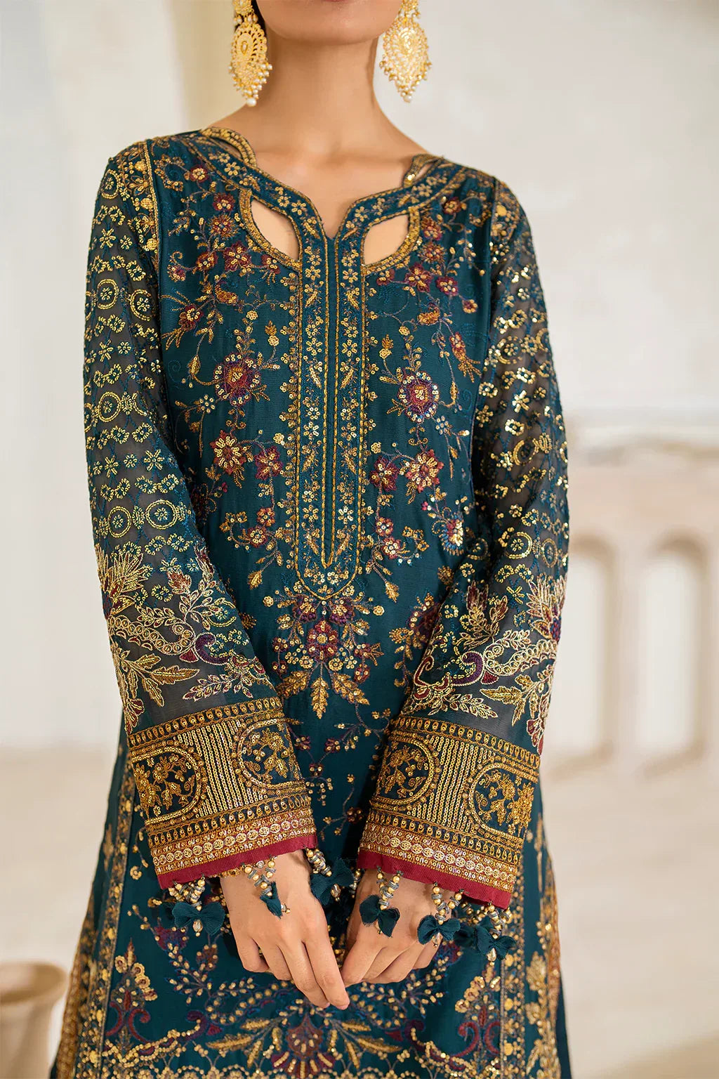 IZNIK Chinon Vol-02 Embroidered Chiffon 3Pc Suit CC-46 - Aqsa Fabrics
