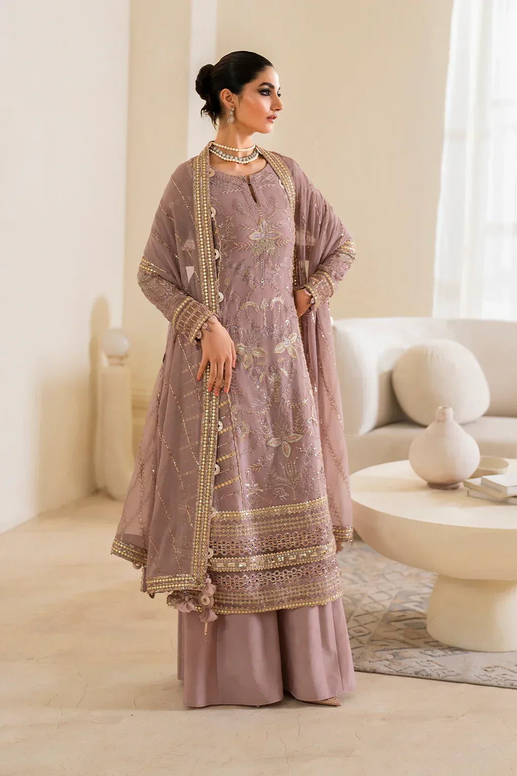 IZNIK Chinon Vol-02 Embroidered Chiffon 3Pc Suit CC-48 - Aqsa Fabrics
