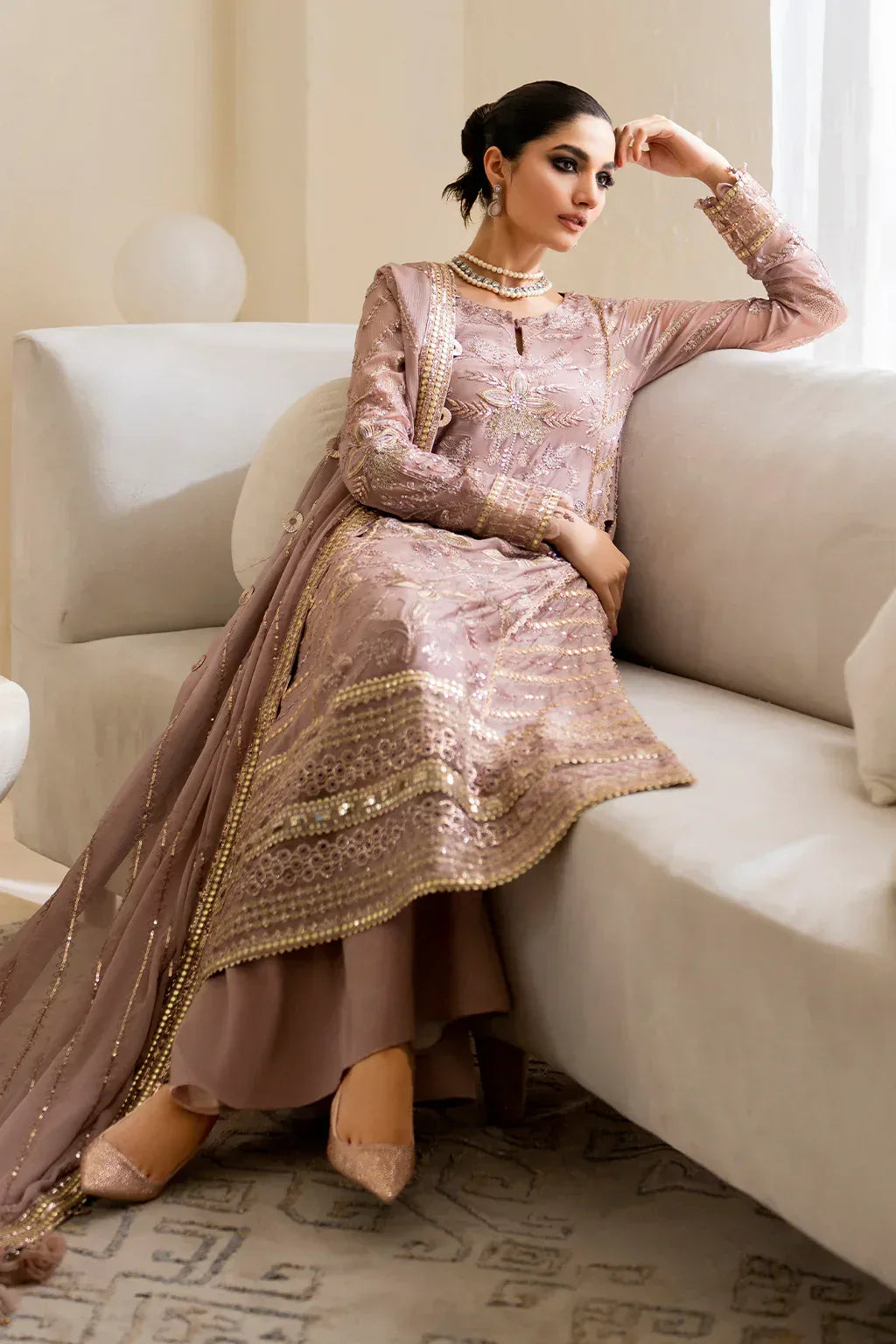 IZNIK Chinon Vol-02 Embroidered Chiffon 3Pc Suit CC-48 - Aqsa Fabrics