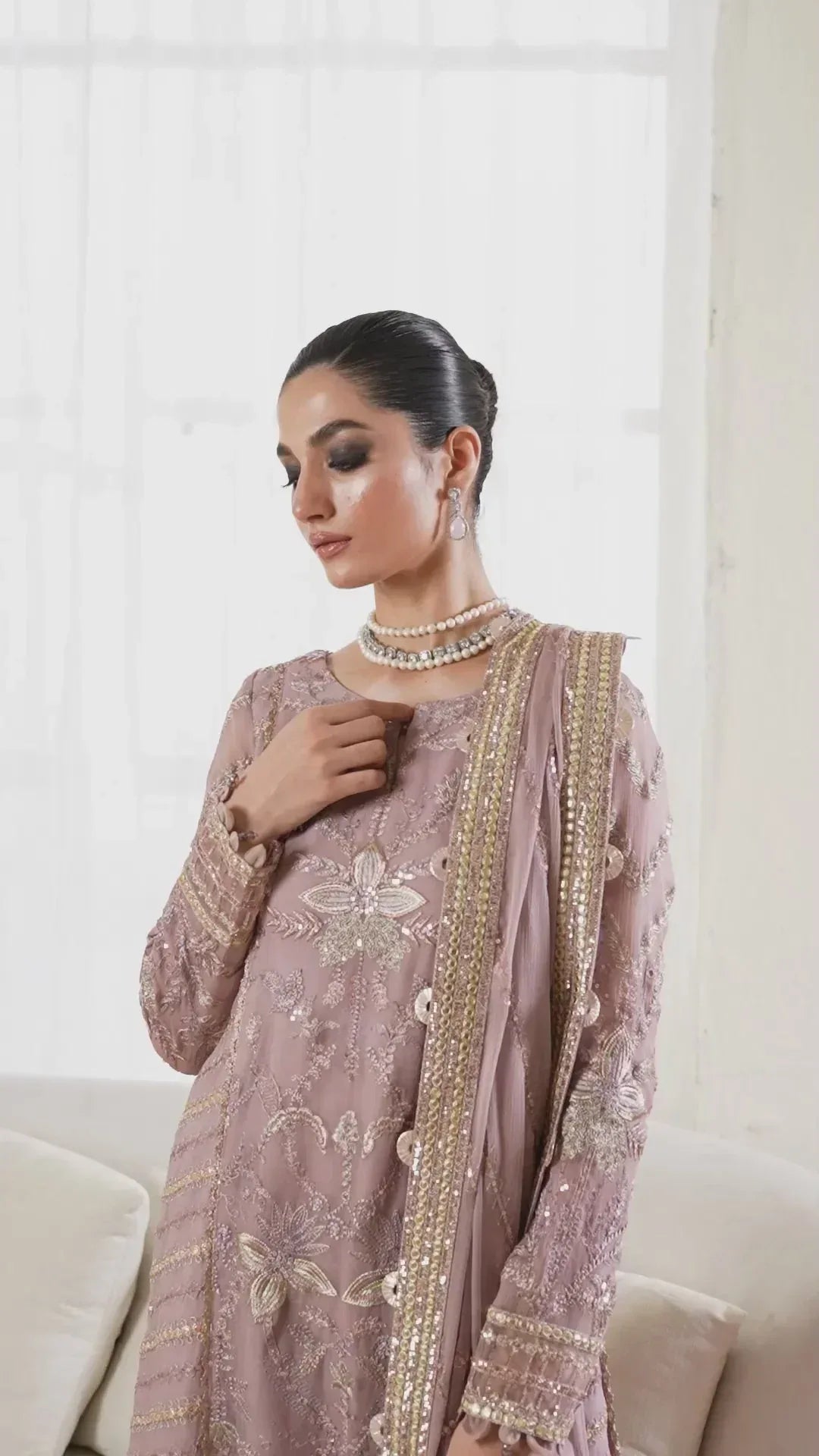 IZNIK Chinon Vol-02 Embroidered Chiffon 3Pc Suit CC-48 - Aqsa Fabrics