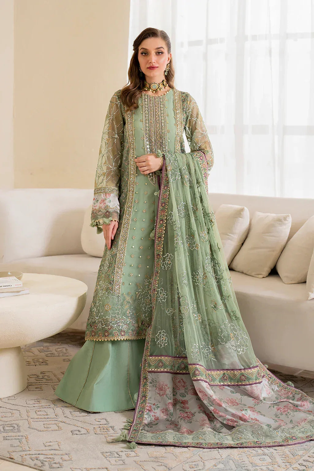 IZNIK Chinon Vol-02 Embroidered Net 3Pc Suit CC-41 - Aqsa Fabrics