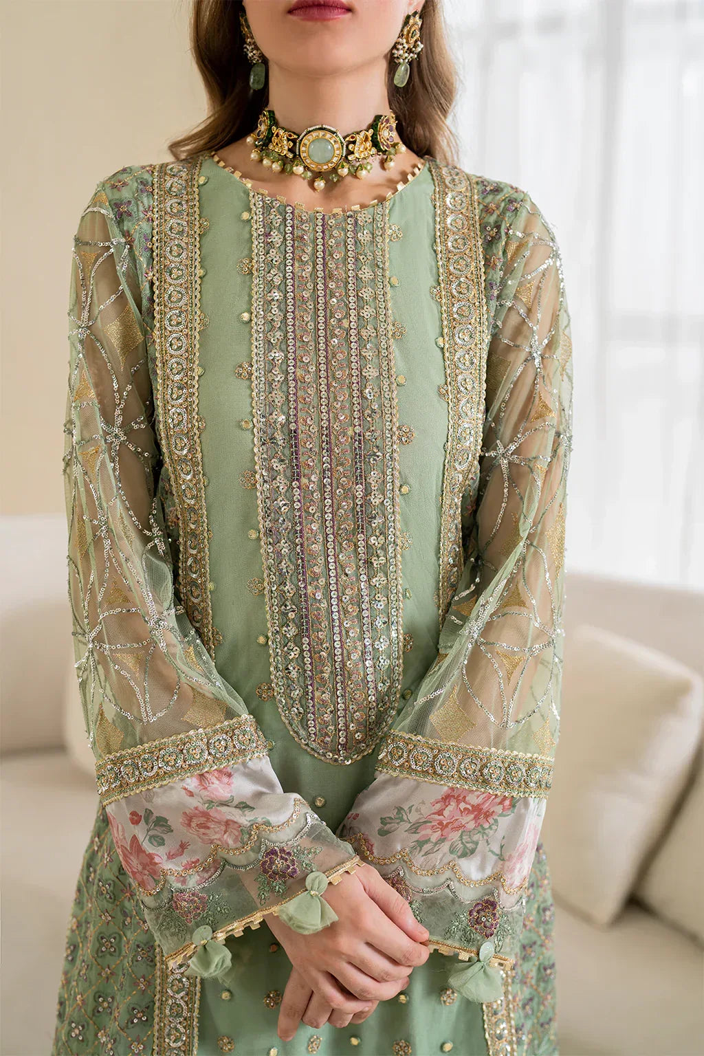 IZNIK Chinon Vol-02 Embroidered Net 3Pc Suit CC-41 - Aqsa Fabrics