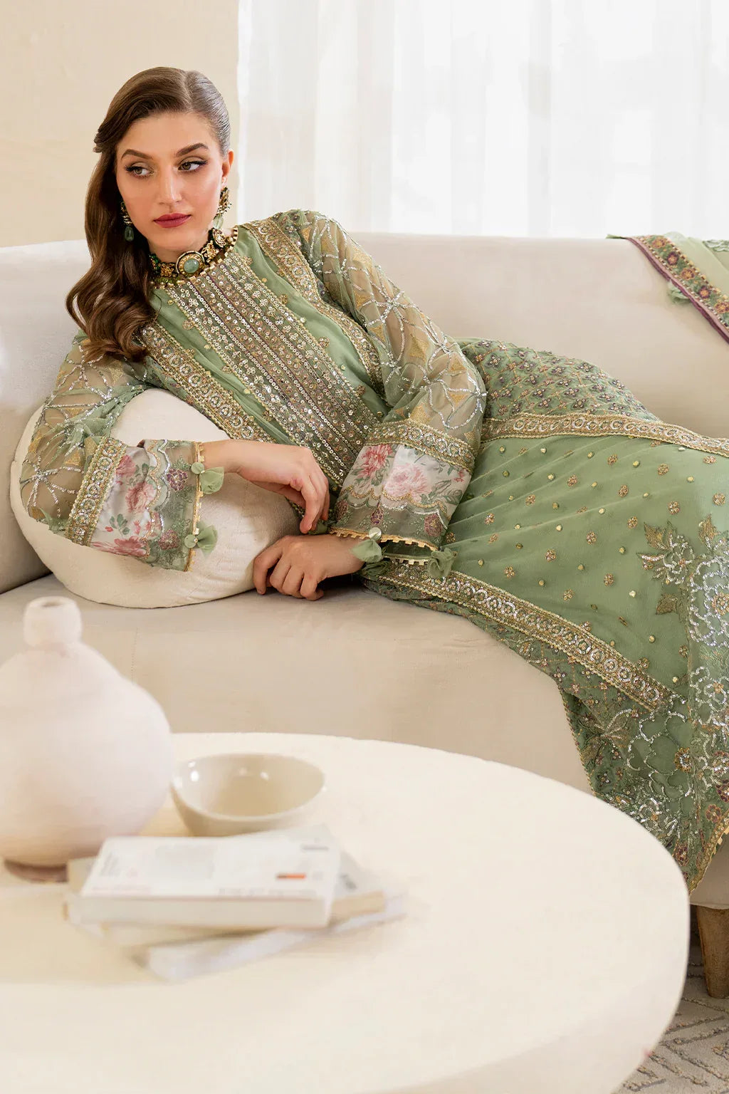 IZNIK Chinon Vol-02 Embroidered Net 3Pc Suit CC-41 - Aqsa Fabrics