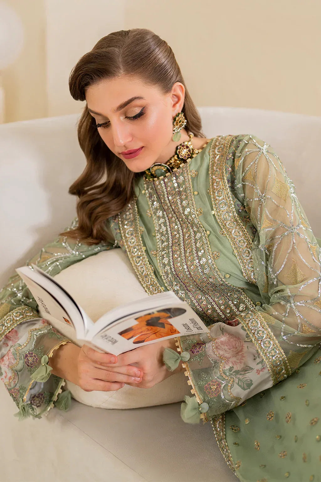 IZNIK Chinon Vol-02 Embroidered Net 3Pc Suit CC-41 - Aqsa Fabrics